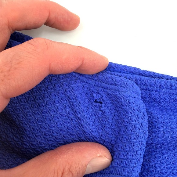 Decree Blue Textured Mid Rise Medium Coverage Bikini Bottom XXL NEW - Picture 9 of 10